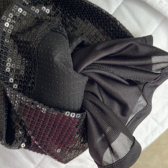 CHETTA B BLACK SEQUIN SLACKS - Picture 7 of 8